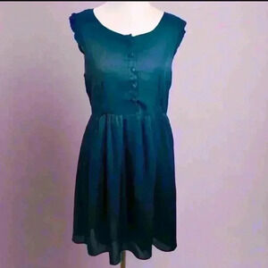 Vintage Tulle small black sleeveless dress.